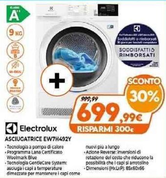Expert Electrolux Asciugatrice EW7H492Y offerta
