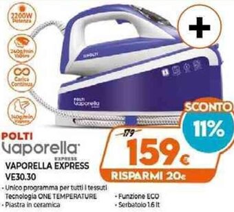 Expert Polti Vaporella Express VE30.30 offerta