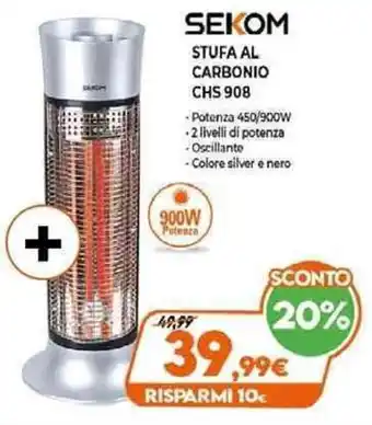 Expert Stufa Al Carbonio CHS 908 offerta