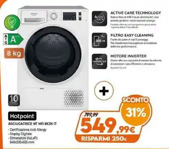 Expert Hotpoint Asciugatrice Nt M11 8x3K IT offerta