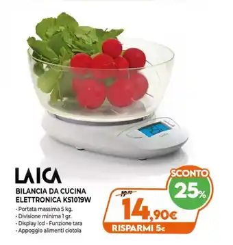 Laica Bilancia Da Cucina Elettronica KS1013W