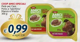 Coop Amici Speciali Patè per Cani Pollo e Tacchino / Manzo e Vitello 300 g