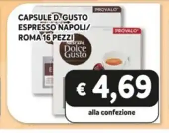 Iper La Spesa Capsule D. Gusto Espresso Napoli/ Roma 16 Pezzi offerta