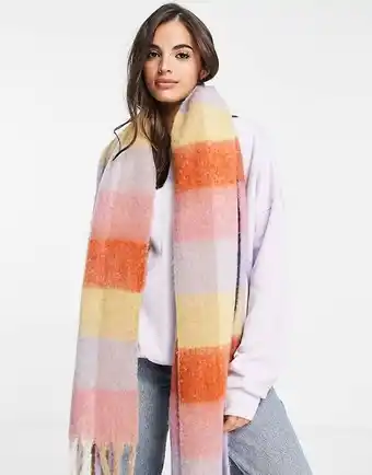 Asos Asos design - sciarpa lunga soffice multicolore a quadri offerta