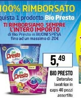 Caddy's Presto Detersivo lavatrice offerta