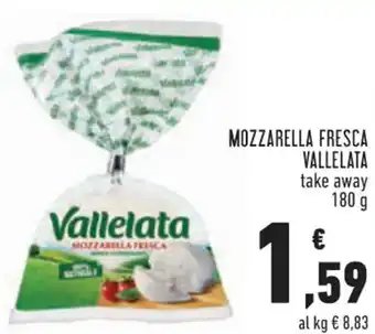 Conad Margherita Vallelata Mozzarella Fresca Take Away 180 g offerta