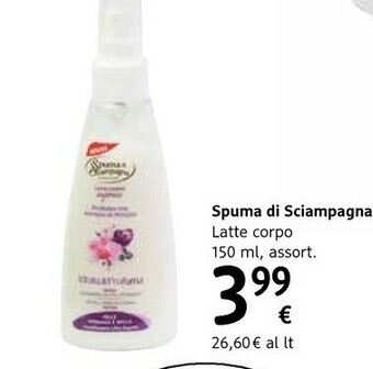 dm drogerie markt Spuma di Sciampagna Latte Corpo offerta