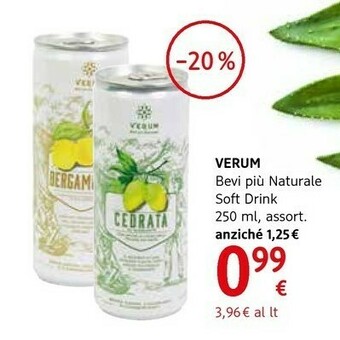 dm drogerie markt Verum Bevi Piú Naturale Soft Drink offerta