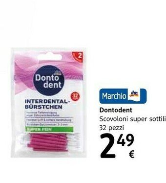 dm drogerie markt Marchio Interdental Burstchen Dontodent Scovoloni Super Sottili offerta