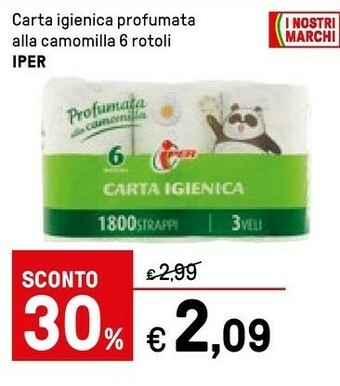Iper La Grande Carta Igienica Profumata Alla Camomilla offerta