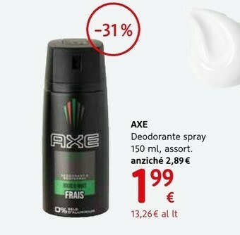 dm drogerie markt Axe You Uomo Deodorante Spray 150 Ml offerta