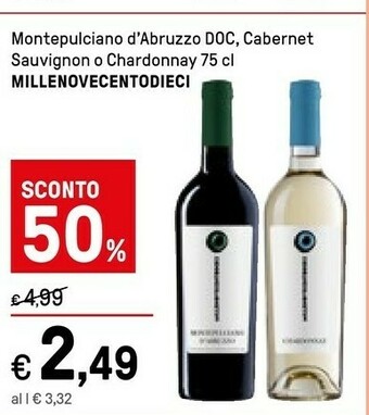 Iper La Grande Millenovecentodieci Montepulciano D'abruzzo Doc/ Cabernet/ Sauvignon/ Chardonnay 75 Cl offerta