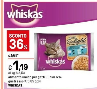 Iper La Grande Whiskas Alimento Umido Per Gatti offerta