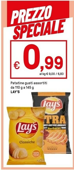 Iper La Grande Lay's - Patatine Classiche 145 G(ml) offerta