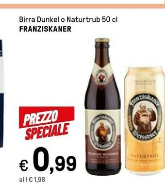 Iper La Grande Franziskaner Birra Dunkel/ Naturtrub 50 Cl offerta