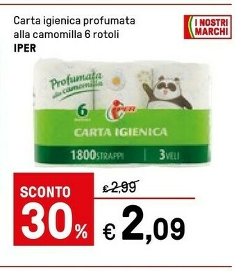 Iper La Grande Carta Igienica Profumata Alla Camomilla offerta