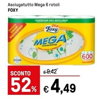 Iper La Grande Foxy Asciugatutto Mega 6 Rotoli offerta