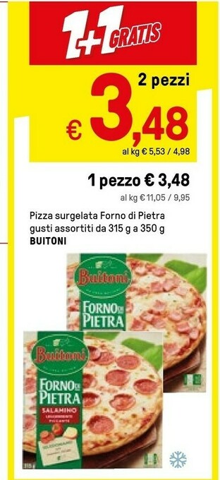 Iper La Grande Soavegel Buitoni Pizza Surgelata Forno Di Pietra offerta