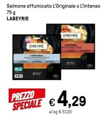 Iper La Grande Labeyrie Salmone Affumicato L'originale/ L'intenso 75 G offerta