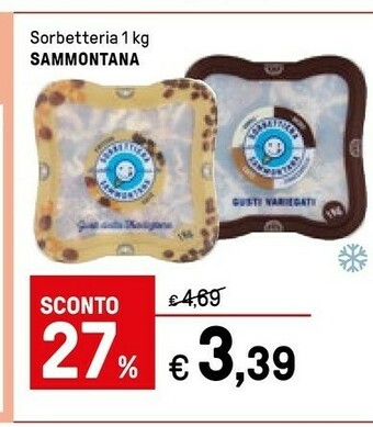 Sammontana Sorbetteria Stracciatella, Mascarpone, Nocciolato, Spagnola 1000 G(ml)