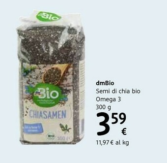 dm drogerie markt DmBio Semi Di Chia Bia Omega 3 offerta