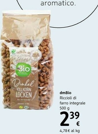 dm drogerie markt DmBio Riccioli Di Farro Integrale offerta