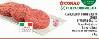 Conad Superstore Hamburger Di Bovino Adulto offerta
