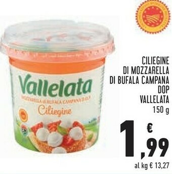 Conad Vallelata Ciliegine Di Mozzarella Di Bufala Campana Dop offerta