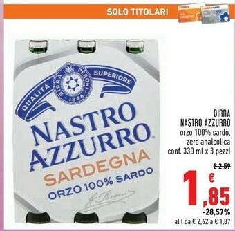 Conad Nastro Azzurro Birra offerta