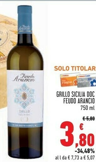 Feudo Arancio Grillo Sicilia Doc 750 Ml
