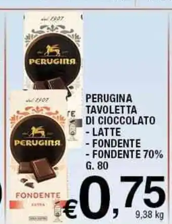Sigma Perugina Tavoletta Di Cioccolato Latte Fondente Fondente 70% 80 g offerta