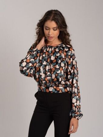 Invidia Camicia donna fantasia in tessuto satin stampato offerta