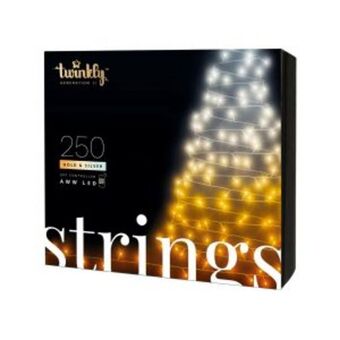 Luci di natale twinkly strings gold edition wifi da 250 led