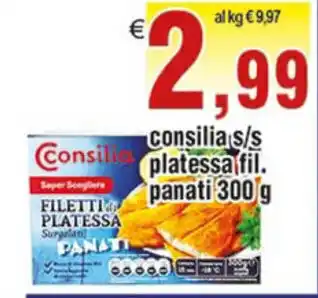 Idromarket Consilia S/s Platessa filetti panati 300g offerta
