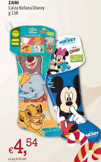 A&O Zaini Calza Befana Disney g 138 offerta