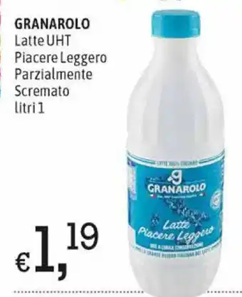 A&O Granarolo Latte UHT Piacere Leggero Parzialmente Scremato 1 litri offerta