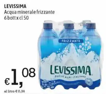 A&O Levissima Acqua Minerale Frizzante 6 Bott x cl 50 offerta