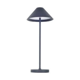 Lampada da tavolo in alluminio a batteria 3w nera