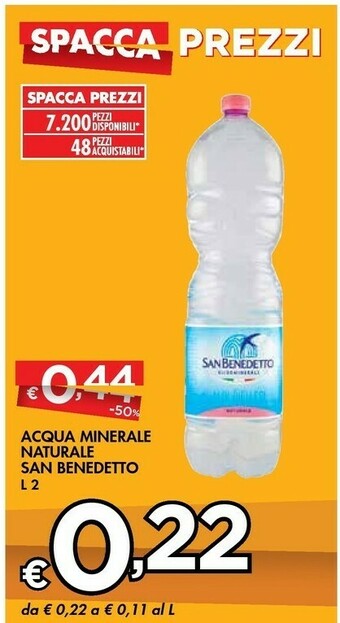Bennet San Benedetto Acqua Minerale Naturale offerta