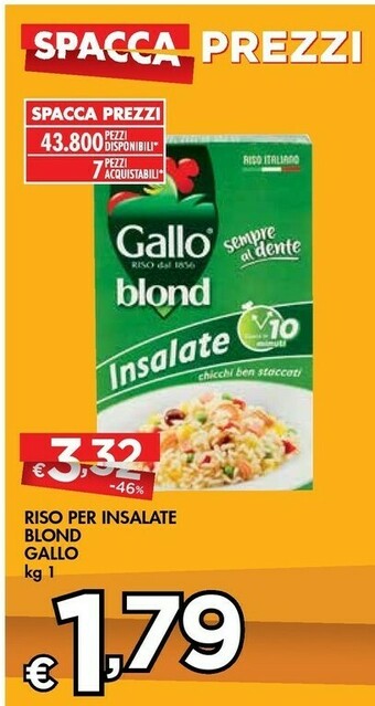 Bennet Gallo Riso Per Insalate Blond offerta