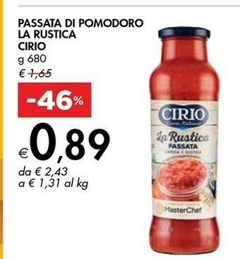 Bennet Cirio Passata Di Pomodoro La Rustica offerta