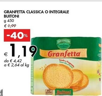 Bennet Buitoni Granfetta Classica O Integrale offerta
