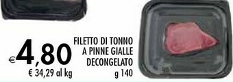 Bennet Filetto Di Tonno A Pinne Gialle Decongelato offerta