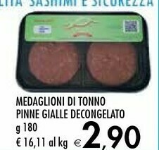 Bennet Medaglioni Di Tonno Pinne Gialle Decongelato offerta