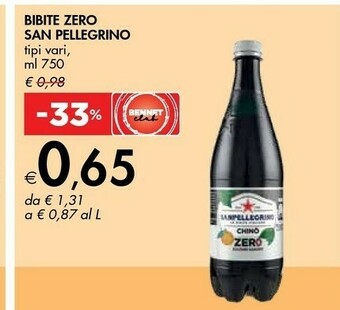 Bennet San Pellegrino Bibite Zero offerta