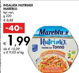 Bennet Mareblu Nutrimix Insalata Con Salmone Provenzale 220 G(ml) offerta
