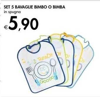 Bennet Set 5 Bavaglie Bimbo In Spugna offerta
