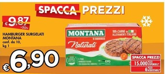 Bennet Montana Hamburger Surgelati offerta
