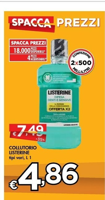 Bennet Listerine Collutorio offerta