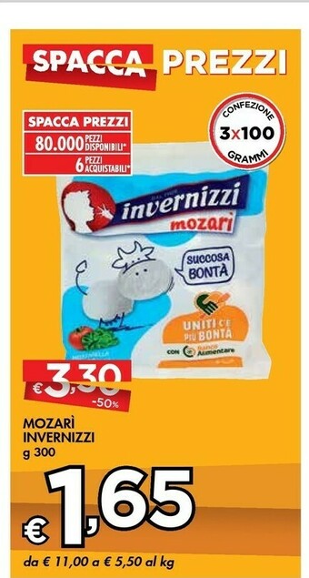 Bennet Invernizzi Mozarì 300 G(ml) offerta